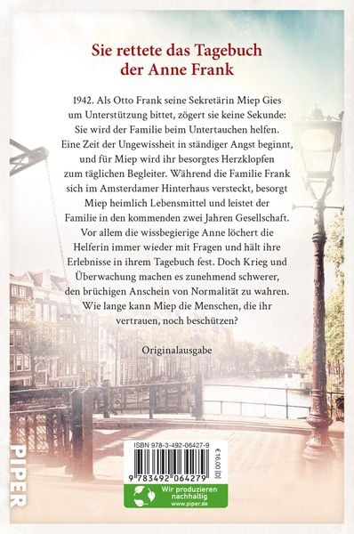 Produktbild: Die Kastanien an der Gracht – Miep Gies und das Tagebuch der Anne Frank