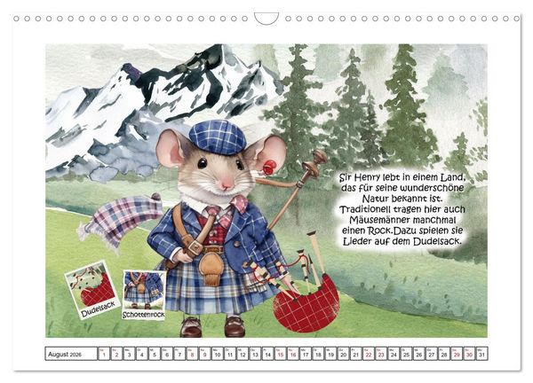 Produktbild: Mausgewitzt - Wo lebt die Maus? (Wandkalender 2026 DIN A3 quer), CALVENDO Monatskalender