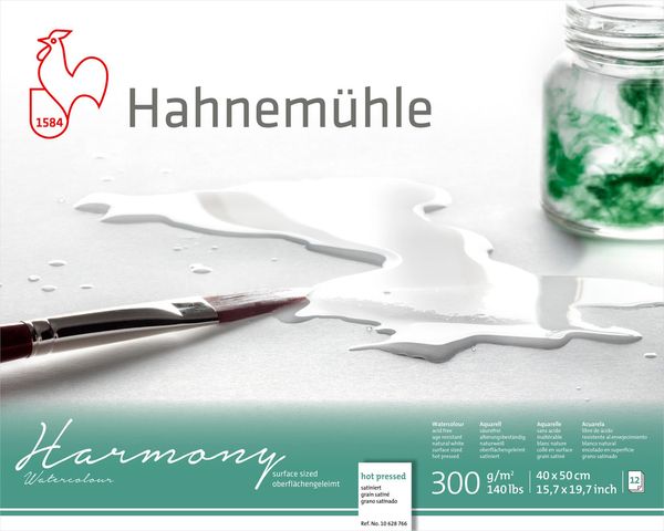 Produktbild: Hahnem&uuml;hle Papier Harmony Watercolour, 40 x 50 cm, 300 g/m&sup2;