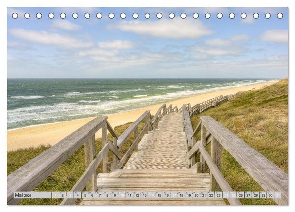 Produktbild: Wundersch&ouml;nes Sylt - Perle der Nordsee (Tischkalender 2026 DIN A5 quer), CALVENDO Monatskalender