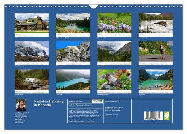 Produktbild: Icefields Parkway in Kanada (Wandkalender 2027 DIN A3 quer), CALVENDO Monatskalender