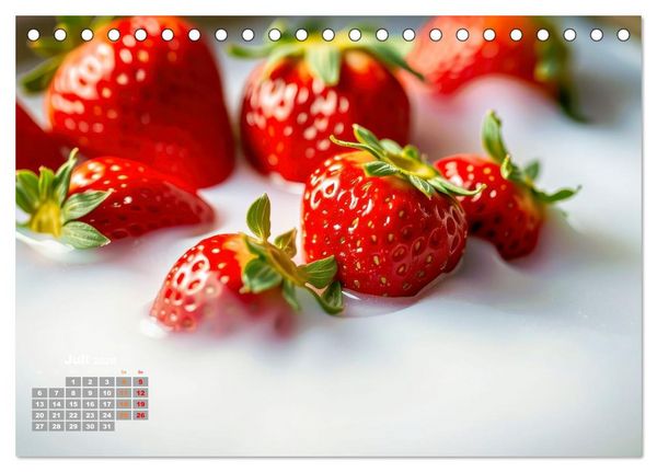 Produktbild: Superfood Blaubeeren und Erdbeeren (Tischkalender 2026 DIN A5 quer), CALVENDO Monatskalender