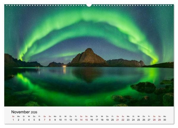 Produktbild: Farben der Lofoten - Jahreszeiten jenseits des Polarkreises (hochwertiger Premium Wandkalender 2026 DIN A2 quer), Kunstdruck in Hochglanz