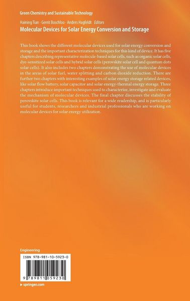 Produktbild: Molecular Devices for Solar Energy Conversion and Storage