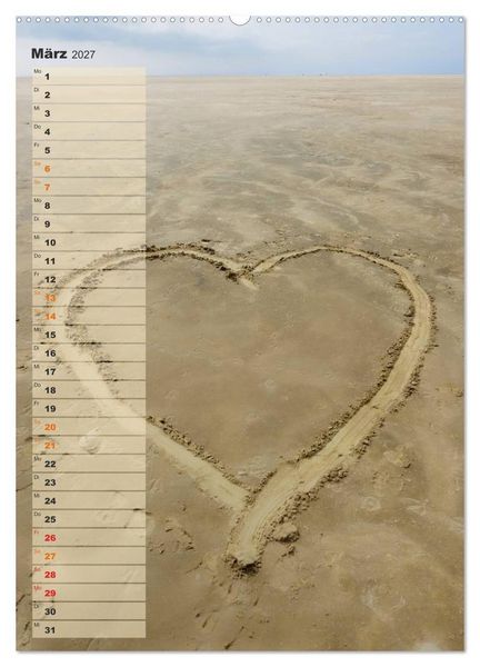 Produktbild: Zwischen D&uuml;nen und Watt / Geburtstagskalender (Wandkalender 2027 DIN A2 hoch), CALVENDO Monatskalender