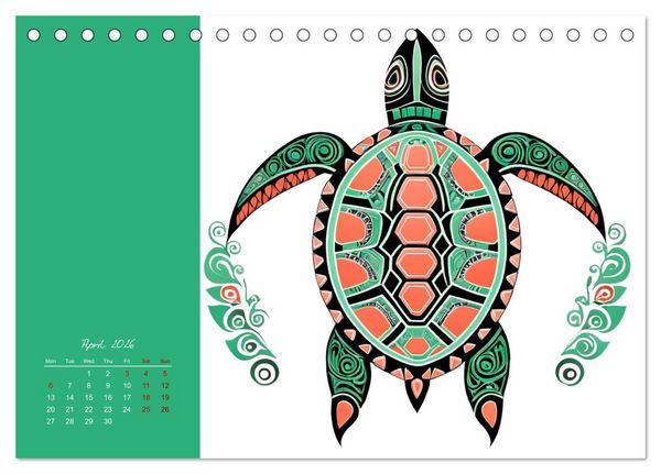 Produktbild: Tribal animals (Desk Calendar 2026 DIN A5 landscape), CALVENDO 12 Month DeskCalendar