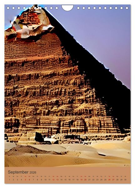 Produktbild: Altes &Auml;gypten - Computertr&auml;ume aus der KI (Wandkalender 2026 DIN A4 hoch), CALVENDO Monatskalender