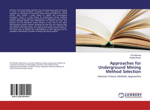 Produktbild: Approaches for Underground Mining Method Selection