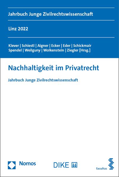 Produktbild: Nachhaltigkeit im Privatrecht