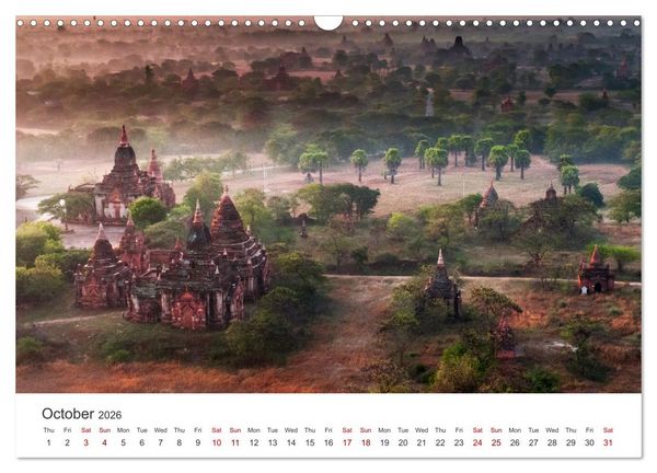 Produktbild: Bagan - Pagodas in the forest (Wall Calendar 2026 DIN A3 landscape), CALVENDO 12 Month Wall Calendar