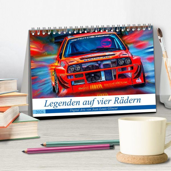 Produktbild: Legenden auf vier R&auml;dern (Tischkalender 2026 DIN A5 quer), CALVENDO Monatskalender