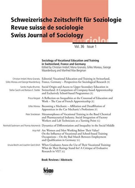 Produktbild: Sociology of Vocational Education and Training in Switzerland, France and Germany
