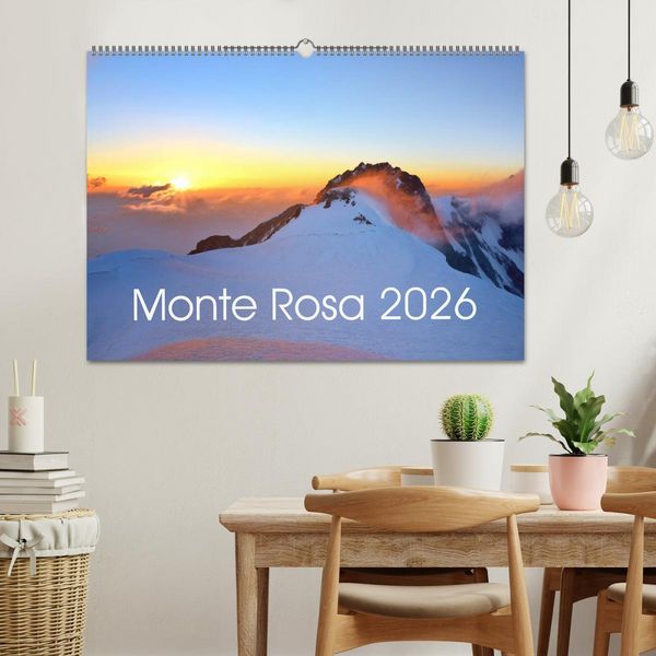 Produktbild: Monte Rosa (Wandkalender 2026 DIN A2 quer), CALVENDO Monatskalender