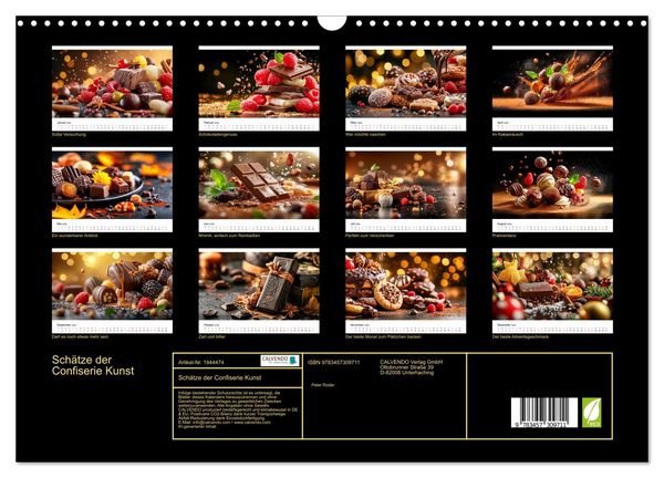 Produktbild: Sch&auml;tze der Confiserie Kunst (Wandkalender 2026 DIN A3 quer), CALVENDO Monatskalender