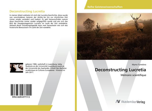 Deconstructing Lucretia, Taschenbuch von Myrna Tumelero, AV Akademikerverlag, 9783639477115