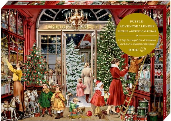 Produktbild: Puzzle-Adventskalender &ndash; Nostalgischer Weihnachtsladen
