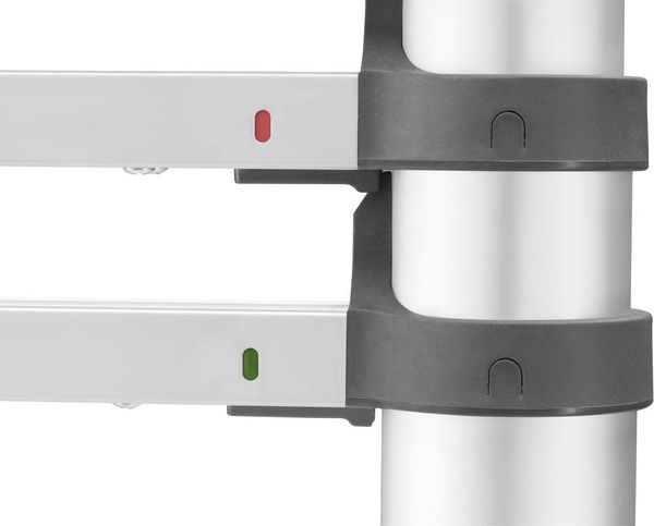 Produktbild: Hailo T80 FLEXLINE 7113-111 Aluminium Teleskopleiter Arbeitsh&ouml;he (max.): 3.95 m Silber, Schwarz, Rot DIN EN 131 10.7 kg