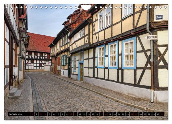 Produktbild: Fachwerkstadt Quedlinburg (Wandkalender 2026 DIN A4 quer), CALVENDO Monatskalender