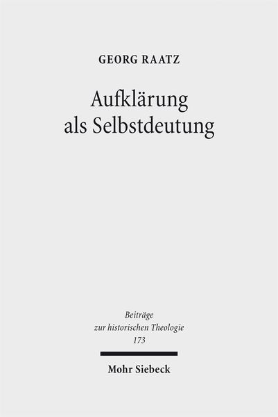 Produktbild: Aufkl&auml;rung als Selbstdeutung