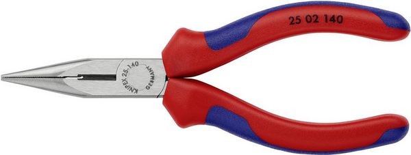 Produktbild: Knipex 25 02 140 Elektronik- u. Feinmechanik Flachrundzange Gerade Vanadium Elektrostahl 140mm
