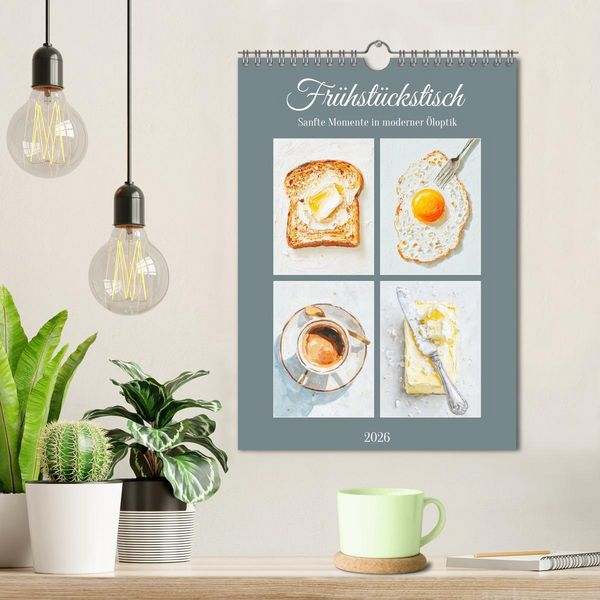 Produktbild: Fr&uuml;hst&uuml;ckstisch. Sanfte Momente in moderner &Ouml;loptik (Wandkalender 2026 DIN A4 hoch), CALVENDO Monatskalender