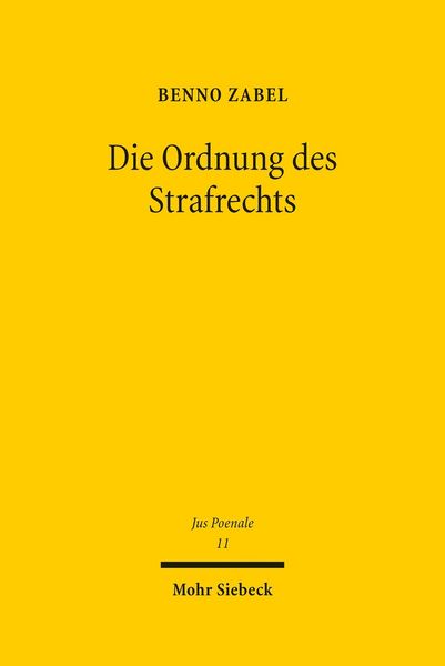 Produktbild: Die Ordnung des Strafrechts