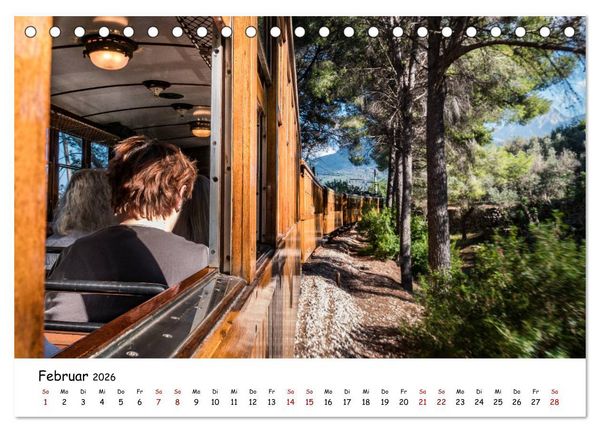 Produktbild: Die Schienen von Soller und Port de Soller (Tischkalender 2026 DIN A5 quer), CALVENDO Monatskalender