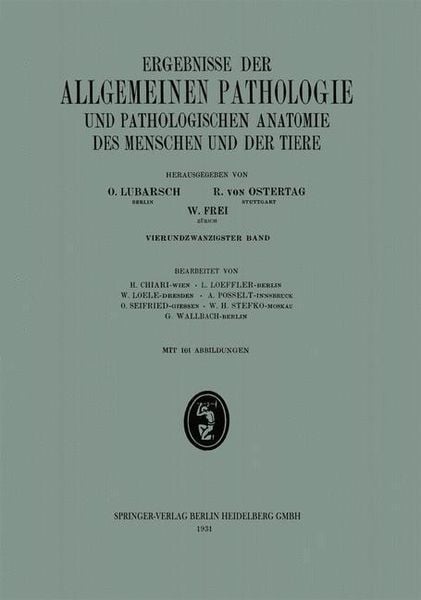 Produktbild: Ergebnisse der allgemeinen Pathologie und pathologischen Anatomie