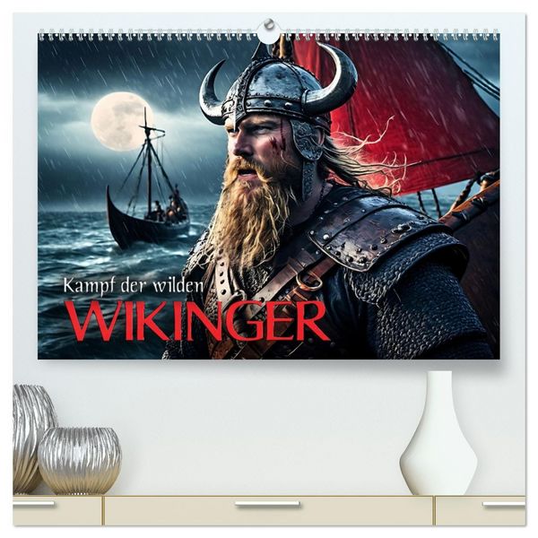 Produktbild: Kampf der wilden Wikinger (hochwertiger Premium Wandkalender 2026 DIN A2 quer), Kunstdruck in Hochglanz