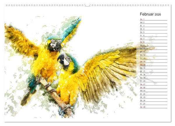 Produktbild: Tierportraits - Fine Art (hochwertiger Premium Wandkalender 2026 DIN A2 quer), Kunstdruck in Hochglanz