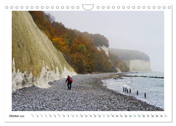 Produktbild: Kreidefelsen Insel R&uuml;gen - Sonne, Wind und Ostsee (Wandkalender 2026 DIN A4 quer), CALVENDO Monatskalender