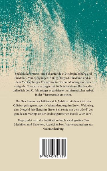 Produktbild: Neubrandenburger Numismatische Beitr&auml;ge 2017