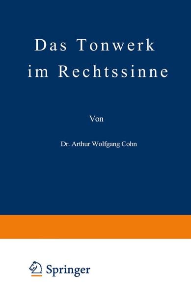 Produktbild: Das Tonwerk im Rechtssinne