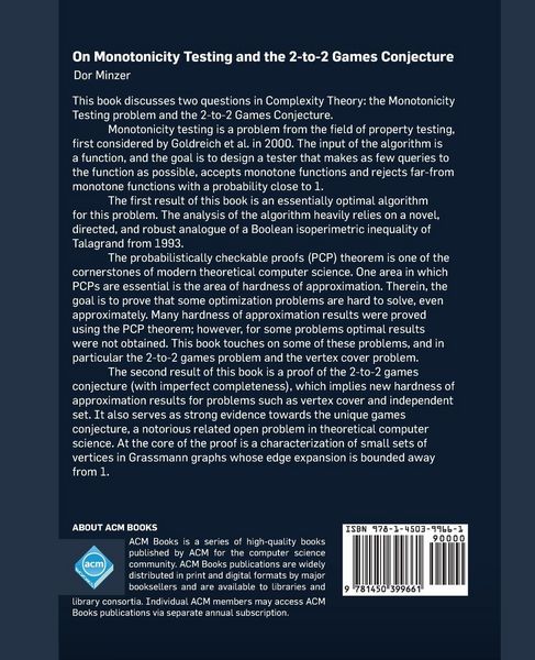 Produktbild: On Monotonicity Testing and the 2-to-2 Games Conjecture