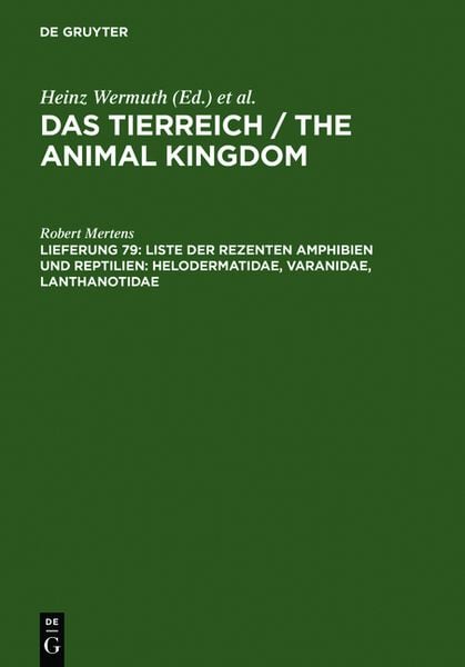 Produktbild: Liste der rezenten Amphibien und Reptilien: Helodermatidae, Varanidae, Lanthanotidae