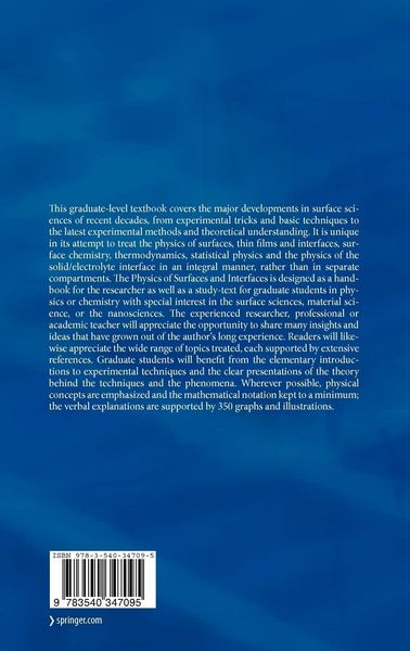 Produktbild: Physics of Surfaces and Interfaces