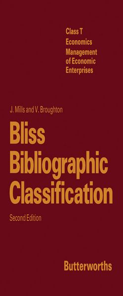Produktbild: Bliss Bibliographic Classification
