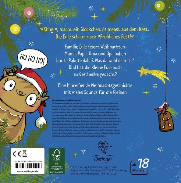 Produktbild: Die kleine Eule feiert Weihnachten