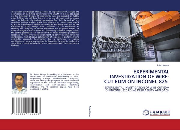 Produktbild: Experimental Investigation Of Wire-Cut Edm On Inconel 825