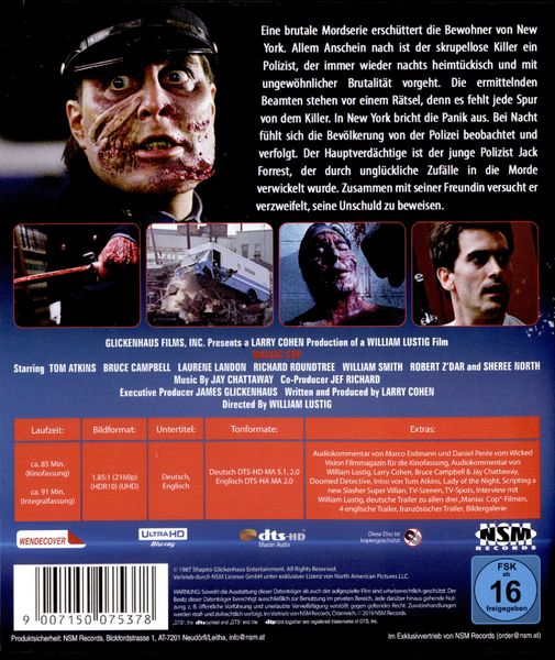 Produktbild: Maniac Cop (uncut) (4K Ultra HD)