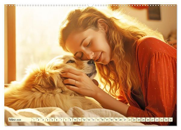 Produktbild: Emotionale Freundschaft (hochwertiger Premium Wandkalender 2026 DIN A2 quer), Kunstdruck in Hochglanz