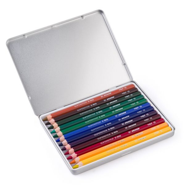 Produktbild: JOLLY Buntstifte X-BIG Adventure Colours 12er Metall Etui