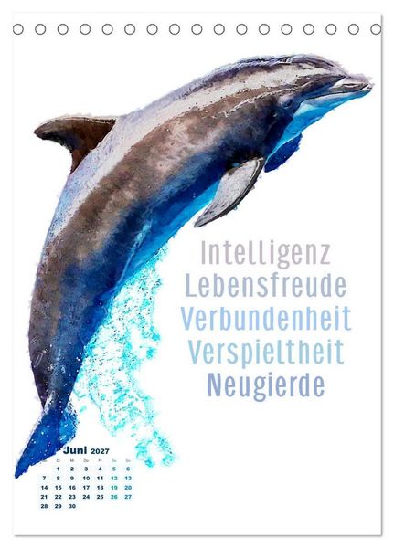 Produktbild: Krafttiere - Inspirierende Begleiter voller Magie und Seele (Tischkalender 2027 DIN A5 hoch), CALVENDO Monatskalender