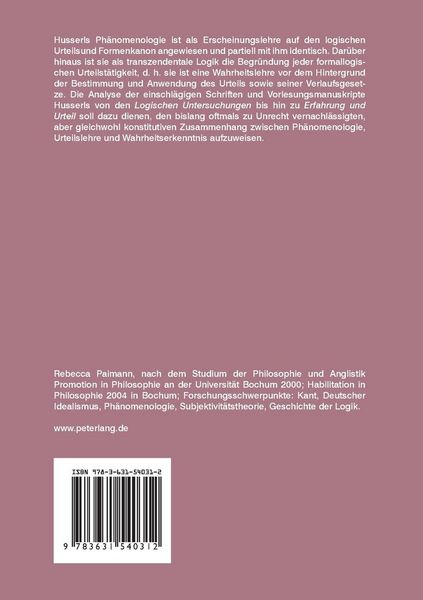 Produktbild: Die Logik der Erscheinung