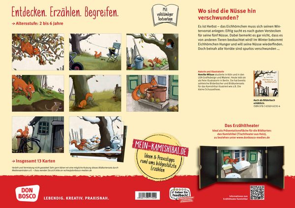 Produktbild: F&uuml;nf N&uuml;sse f&uuml;r Eichh&ouml;rnchen. Kamishibai Bildkartenset