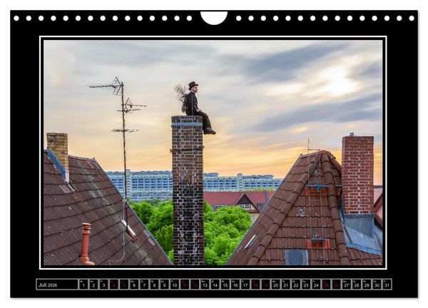 Produktbild: Schornsteinfeger &uuml;ber Berlin - Gl&uuml;ckseligkeit (Wandkalender 2026 DIN A4 quer), CALVENDO Monatskalender