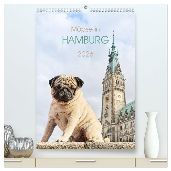 Produktbild: M&ouml;pse in Hamburg (hochwertiger Premium Wandkalender 2026 DIN A2 hoch), Kunstdruck in Hochglanz