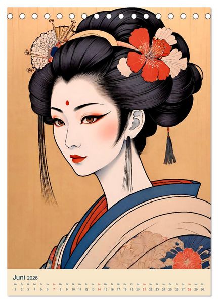 Produktbild: Japanische Geishas (Tischkalender 2026 DIN A5 hoch), CALVENDO Monatskalender