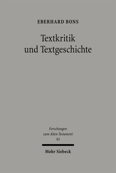 Produktbild: Textkritik und Textgeschichte