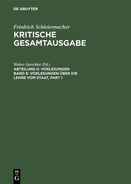 Produktbild: Vorlesungen &uuml;ber die Lehre vom Staat